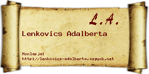 Lenkovics Adalberta névjegykártya